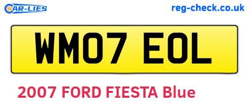 WM07EOL are the vehicle registration plates.