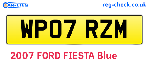 WP07RZM are the vehicle registration plates.