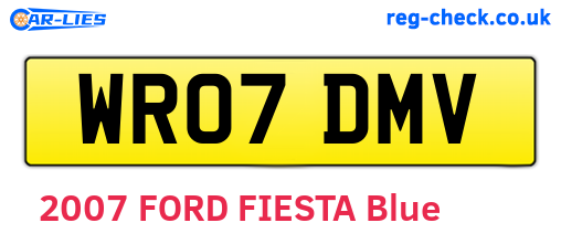 WR07DMV are the vehicle registration plates.