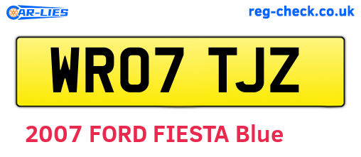 WR07TJZ are the vehicle registration plates.