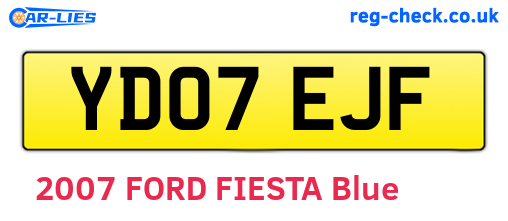 YD07EJF are the vehicle registration plates.