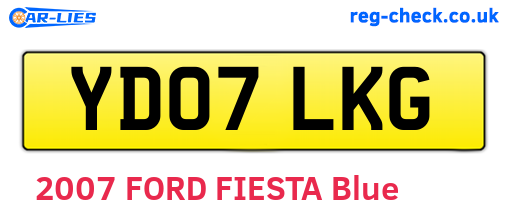 YD07LKG are the vehicle registration plates.