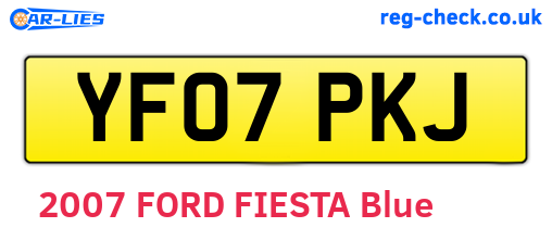 YF07PKJ are the vehicle registration plates.