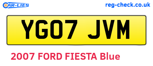 YG07JVM are the vehicle registration plates.