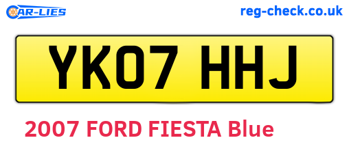 YK07HHJ are the vehicle registration plates.