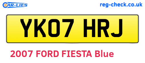YK07HRJ are the vehicle registration plates.