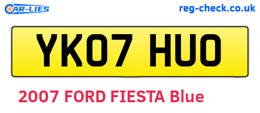 YK07HUO are the vehicle registration plates.