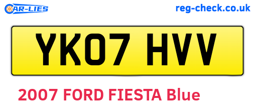 YK07HVV are the vehicle registration plates.