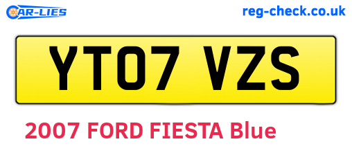 YT07VZS are the vehicle registration plates.
