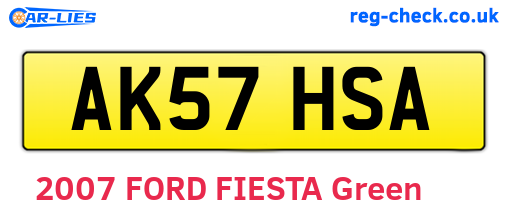 AK57HSA are the vehicle registration plates.