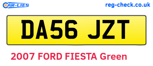 DA56JZT are the vehicle registration plates.