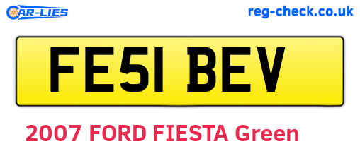 FE51BEV are the vehicle registration plates.