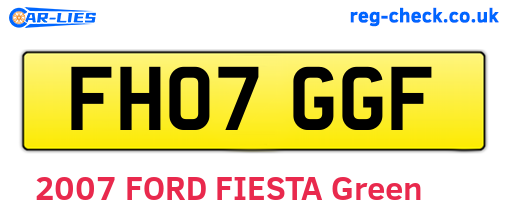 FH07GGF are the vehicle registration plates.