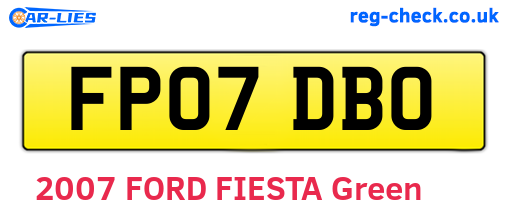 FP07DBO are the vehicle registration plates.