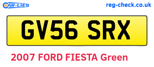 GV56SRX are the vehicle registration plates.