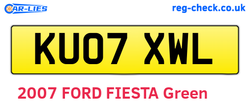 KU07XWL are the vehicle registration plates.