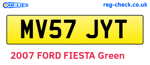 MV57JYT are the vehicle registration plates.