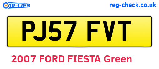 PJ57FVT are the vehicle registration plates.