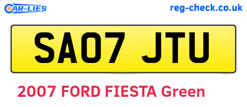 SA07JTU are the vehicle registration plates.