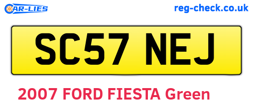SC57NEJ are the vehicle registration plates.