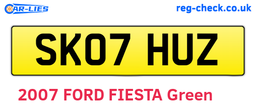 SK07HUZ are the vehicle registration plates.