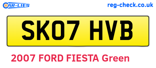 SK07HVB are the vehicle registration plates.
