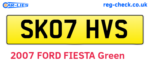 SK07HVS are the vehicle registration plates.