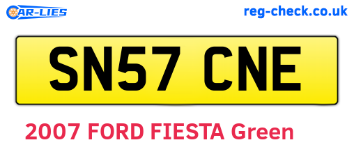 SN57CNE are the vehicle registration plates.