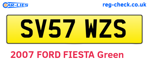 SV57WZS are the vehicle registration plates.