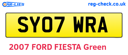 SY07WRA are the vehicle registration plates.