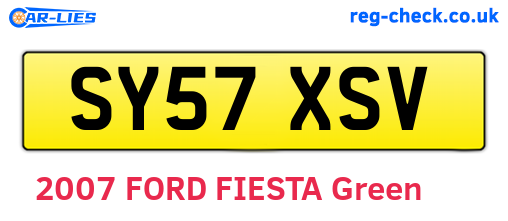 SY57XSV are the vehicle registration plates.