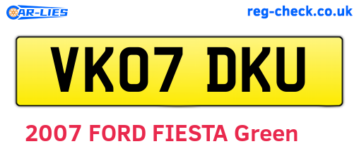 VK07DKU are the vehicle registration plates.