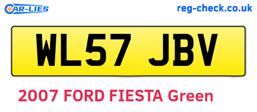 WL57JBV are the vehicle registration plates.