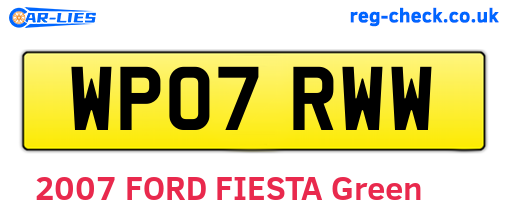 WP07RWW are the vehicle registration plates.
