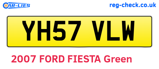 YH57VLW are the vehicle registration plates.