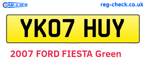 YK07HUY are the vehicle registration plates.