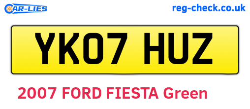 YK07HUZ are the vehicle registration plates.