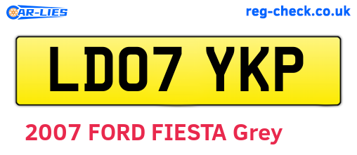 LD07YKP are the vehicle registration plates.