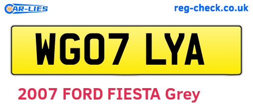 WG07LYA are the vehicle registration plates.