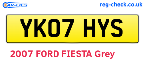 YK07HYS are the vehicle registration plates.