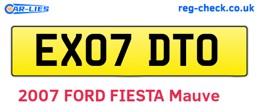 EX07DTO are the vehicle registration plates.