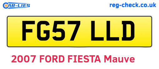 FG57LLD are the vehicle registration plates.