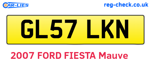 GL57LKN are the vehicle registration plates.