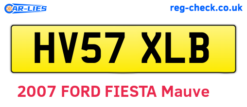HV57XLB are the vehicle registration plates.