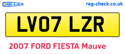 LV07LZR are the vehicle registration plates.