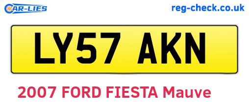 LY57AKN are the vehicle registration plates.