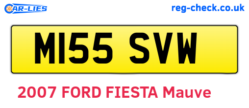 M155SVW are the vehicle registration plates.