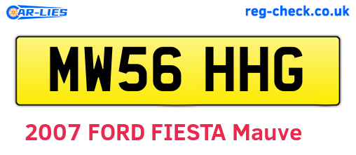 MW56HHG are the vehicle registration plates.