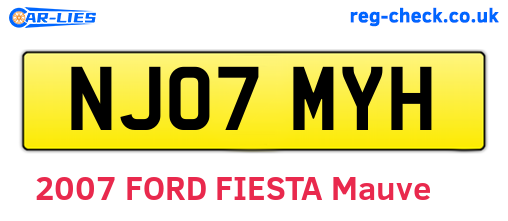 NJ07MYH are the vehicle registration plates.