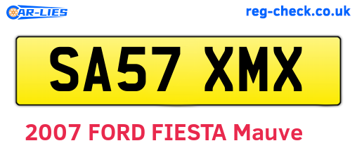 SA57XMX are the vehicle registration plates.